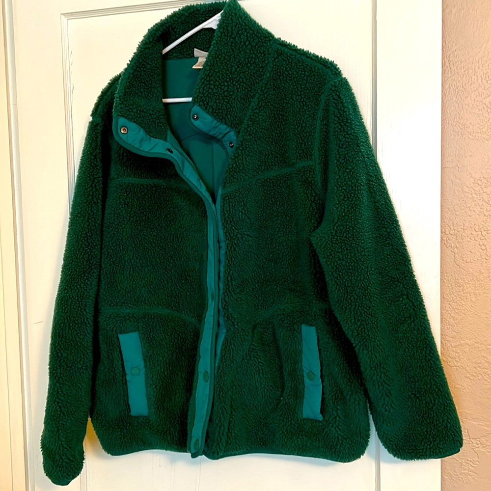 LLBEAN Women’s Plus Sherpa Fleece 3x Emerald Spruce